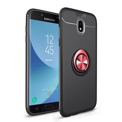 Auto Focus Invisible Ring Holder Soft Phone Case for Samsung Galaxy J3 2017 J330 Eurasian - Black Red