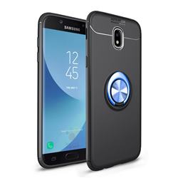Auto Focus Invisible Ring Holder Soft Phone Case for Samsung Galaxy J3 2017 J330 Eurasian - Black Blue