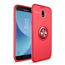 Auto Focus Invisible Ring Holder Soft Phone Case for Samsung Galaxy J3 2017 J330 Eurasian - Red