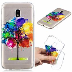 Oil Painting Tree Clear Varnish Soft Phone Back Cover for Samsung Galaxy J3 2017 J330 Eurasian