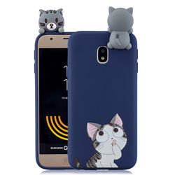 Big Face Cat Soft 3D Climbing Doll Soft Case for Samsung Galaxy J3 2017 J330 Eurasian