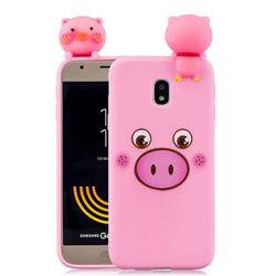 Small Pink Pig Soft 3D Climbing Doll Soft Case for Samsung Galaxy J3 2017 J330 Eurasian