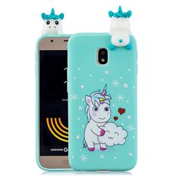 Heart Unicorn Soft 3D Climbing Doll Soft Case for Samsung Galaxy J3 2017 J330 Eurasian