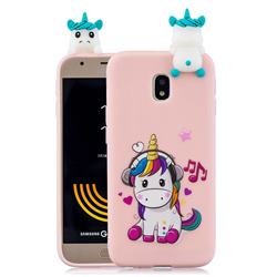 Music Unicorn Soft 3D Climbing Doll Soft Case for Samsung Galaxy J3 2017 J330 Eurasian