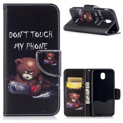 Chainsaw Bear Leather Wallet Case for Samsung Galaxy J3 2017 J330