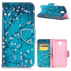 Blue Plum Leather Wallet Case for Samsung Galaxy J3 2017 J330