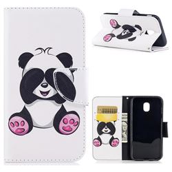 Lovely Panda Leather Wallet Case for Samsung Galaxy J3 2017 J330