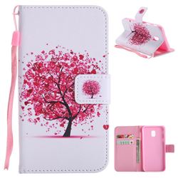 Colored Red Tree PU Leather Wallet Case for Samsung Galaxy J3 2017 J330 Eurasian