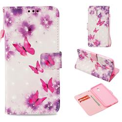 Stamen Butterfly 3D Painted Leather Wallet Case for Samsung Galaxy J3 2017 J330 Eurasian