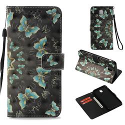 Golden Butterflies 3D Painted Leather Wallet Case for Samsung Galaxy J3 2017 J330 Eurasian