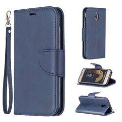 Classic Sheepskin PU Leather Phone Wallet Case for Samsung Galaxy J3 2017 J330 Eurasian - Blue