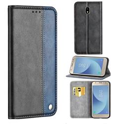 Classic Business Ultra Slim Magnetic Sucking Stitching Flip Cover for Samsung Galaxy J3 2017 J330 Eurasian - Blue