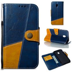 Retro Magnetic Stitching Wallet Flip Cover for Samsung Galaxy J3 2017 J330 Eurasian - Blue