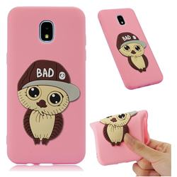 Bad Boy Owl Soft 3D Silicone Case for Samsung Galaxy J3 (2018) - Pink