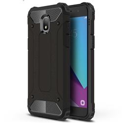 King Kong Armor Premium Shockproof Dual Layer Rugged Hard Cover for Samsung Galaxy J3 (2018) - Black Gold