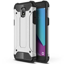 King Kong Armor Premium Shockproof Dual Layer Rugged Hard Cover for Samsung Galaxy J3 (2018) - Technology Silver