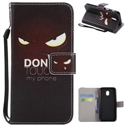 Angry Eyes PU Leather Wallet Case for Samsung Galaxy J3 (2018)
