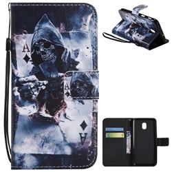 Skull Magician PU Leather Wallet Case for Samsung Galaxy J3 (2018)