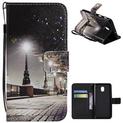 City Night View PU Leather Wallet Case for Samsung Galaxy J3 (2018)