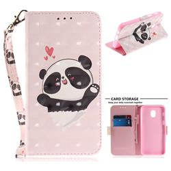Heart Cat 3D Painted Leather Wallet Phone Case for Samsung Galaxy J3 (2018)