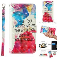 Look at Phone 3D Painted Leather Wallet Case for Samsung Galaxy J3 (2018)