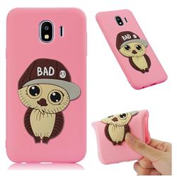 Bad Boy Owl Soft 3D Silicone Case for Samsung Galaxy J4 (2018) SM-J400F - Pink