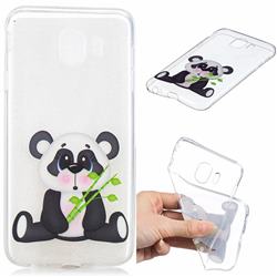 Bamboo Panda Clear Varnish Soft Phone Back Cover for Samsung Galaxy J4 (2018) SM-J400F