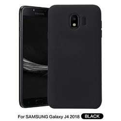 Howmak Slim Liquid Silicone Rubber Shockproof Phone Case Cover for Samsung Galaxy J4 (2018) SM-J400F - Black