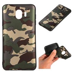Camouflage Soft TPU Back Cover for Samsung Galaxy J4 (2018) SM-J400F - Gold Green