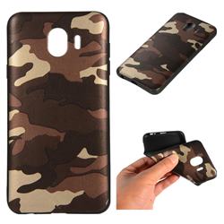 Camouflage Soft TPU Back Cover for Samsung Galaxy J4 (2018) SM-J400F - Gold Coffee