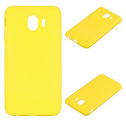 Candy Soft Silicone Protective Phone Case for Samsung Galaxy J4 (2018) SM-J400F - Yellow
