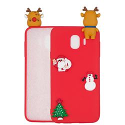 Red Elk Christmas Xmax Soft 3D Silicone Case for Samsung Galaxy J4 (2018) SM-J400F
