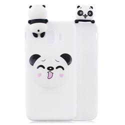 Smiley Panda Soft 3D Climbing Doll Soft Case for Samsung Galaxy J4 (2018) SM-J400F