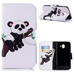 Tree Panda Leather Wallet Case for Samsung Galaxy J4 (2018) SM-J400F
