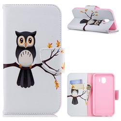 Owl on Tree Leather Wallet Case for Samsung Galaxy J4 (2018) SM-J400F