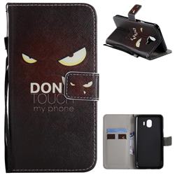 Angry Eyes PU Leather Wallet Case for Samsung Galaxy J4 (2018) SM-J400F