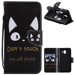 Cat Ears PU Leather Wallet Case for Samsung Galaxy J4 (2018) SM-J400F