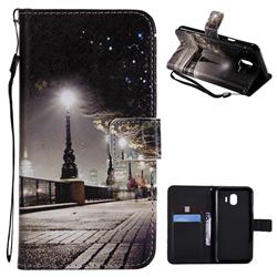 City Night View PU Leather Wallet Case for Samsung Galaxy J4 (2018) SM-J400F