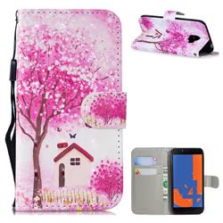 Tree House 3D Painted Leather Wallet Phone Case for Samsung Galaxy J4 (2018) SM-J400F