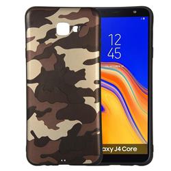 Camouflage Soft TPU Back Cover for Samsung Galaxy J4 Core - Gold Coffee