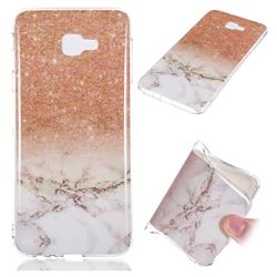 Glittering Rose Gold Soft TPU Marble Pattern Case for Samsung Galaxy J4 Core