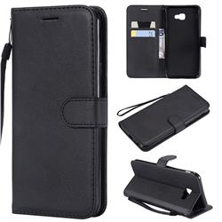 Retro Greek Classic Smooth PU Leather Wallet Phone Case for Samsung Galaxy J4 Core - Black