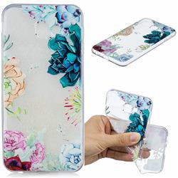 Gem Flower Clear Varnish Soft Phone Back Cover for Samsung Galaxy J4 Plus(6.0 inch)