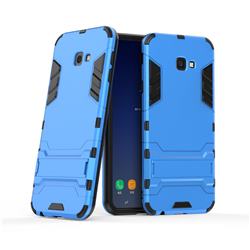 Armor Premium Tactical Grip Kickstand Shockproof Dual Layer Rugged Hard Cover for Samsung Galaxy J4 Plus(6.0 inch) - Light Blue