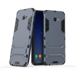 Armor Premium Tactical Grip Kickstand Shockproof Dual Layer Rugged Hard Cover for Samsung Galaxy J4 Plus(6.0 inch) - Navy