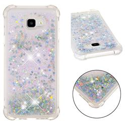 Dynamic Liquid Glitter Sand Quicksand Star TPU Case for Samsung Galaxy J4 Plus(6.0 inch) - Silver