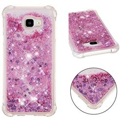 Dynamic Liquid Glitter Sand Quicksand Star TPU Case for Samsung Galaxy J4 Plus(6.0 inch) - Diamond Rose
