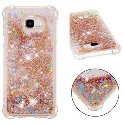Dynamic Liquid Glitter Sand Quicksand Star TPU Case for Samsung Galaxy J4 Plus(6.0 inch) - Diamond Gold