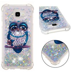 Sweet Gray Owl Dynamic Liquid Glitter Sand Quicksand Star TPU Case for Samsung Galaxy J4 Plus(6.0 inch)