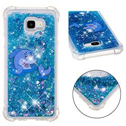 Happy Dolphin Dynamic Liquid Glitter Sand Quicksand Star TPU Case for Samsung Galaxy J4 Plus(6.0 inch)